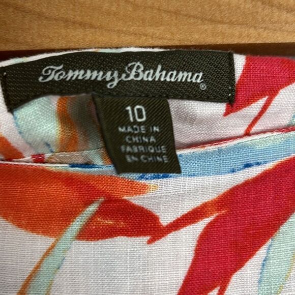 Tommy Bahama women’s floral tropical linen unlined skirt preppy size 10 - Picture 2 of 7